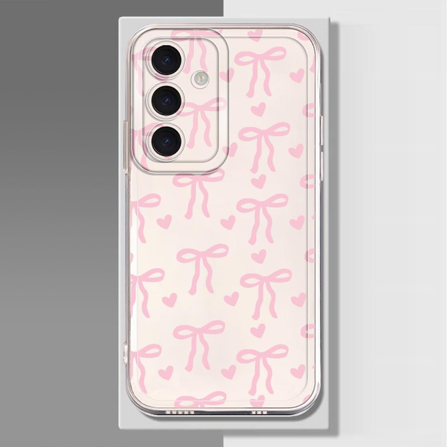 Милый Розовый Чехол-Бант для Телефона Samsung Galaxy A54 A15 A14 A16 A56 A50 A26 A24 A33 A52 A25 A51 A36 A13 A52 A31 A55 A23 A34 A35