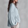 Women's Loose-fitting, Casual, And Blouse With Ruffled Trim And Puff Sleeves.