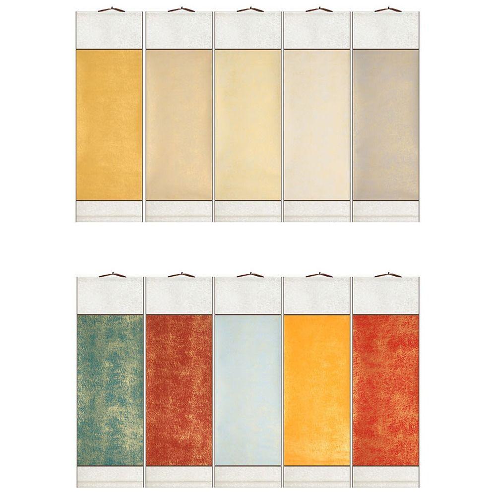 Китайский стиль позолоченный рисовый бумажный свиток каллиграфия картины монтаж свиток офис домашний декор