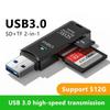 Office Supplies 2 In 1 USB 3.0 Card Reader Smart Cardreader High Speed Memory SD Memory Card