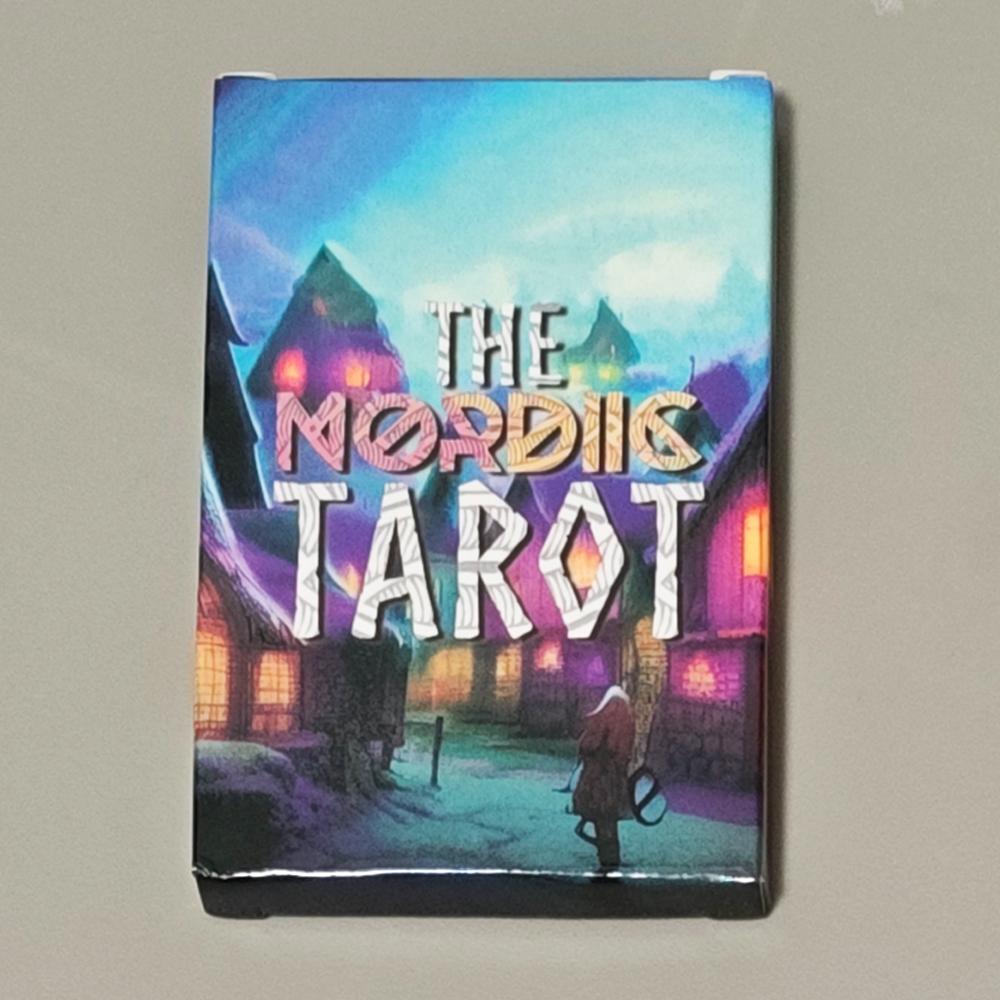 Скандинавская колода Таро 22 карты с руническими символами, Атмосферное фэнтези-искусство для гадания и духовного роста 10*6.5см