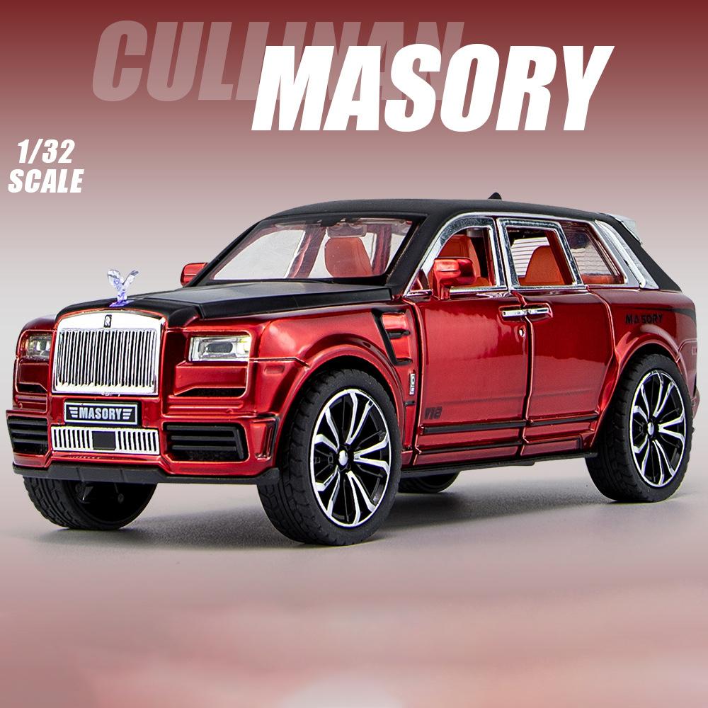 1:32 Scale Alloy Model Car for Cullinan, Zinc Alloy Pull Back Toy Car with Sound and Light, Luxury SUV Miniature Metal Vehicle Collectible Toys