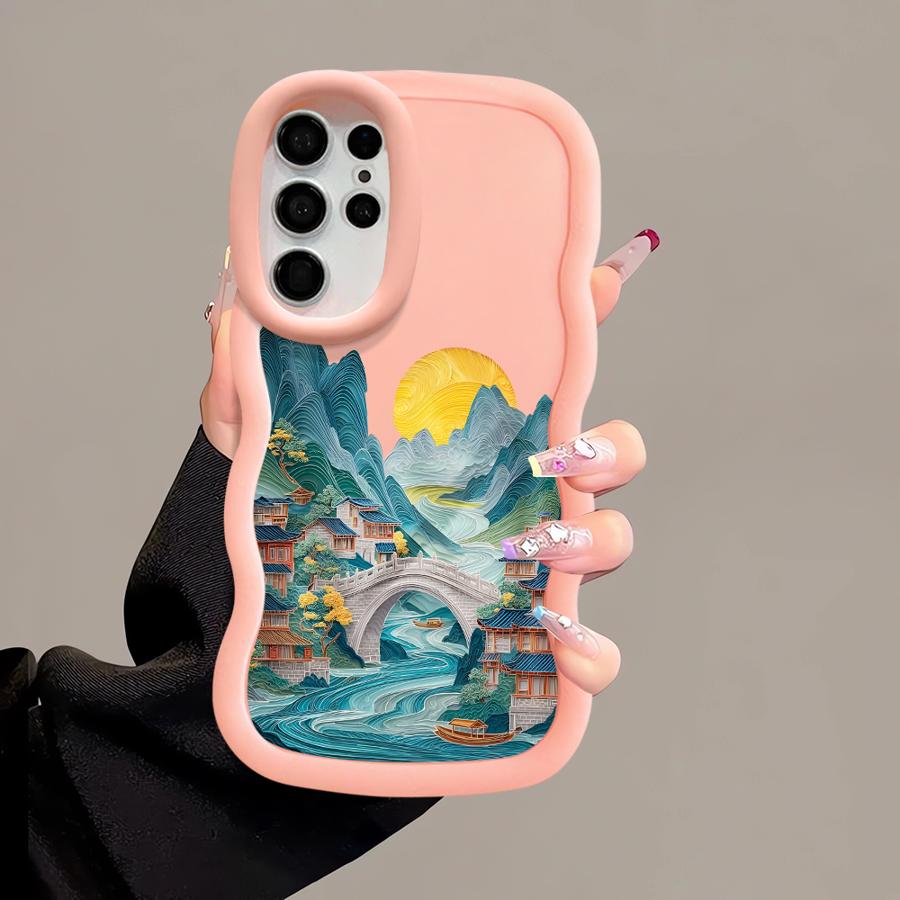 Mountain Art Soft Phone Cover Case for Samsung Galaxy S24 S21 S23 Plus S25 S20 FE A26 A25 S22 Ultra A34 A24 A36 A55 A54 A35