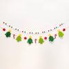 Seasonal Decor Felt Christmas Banner Decorated DIY Handmade Christmas Pendant Furry Balls Xmas Pendant Home Room