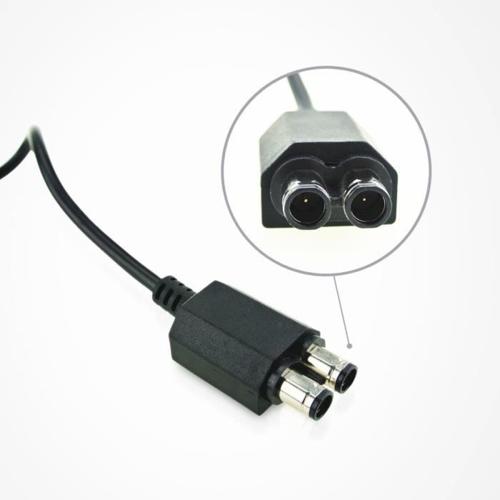 Chargeur Secteur - Microsoft - Xbox 360 Slim - Noir - Adaptateur Filaire - Remplacement