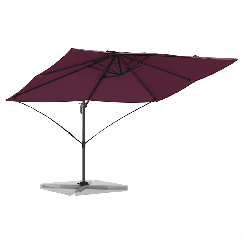 Cantilever Sun Umbrella Burgundy Red 351 x 250 x 260 cm