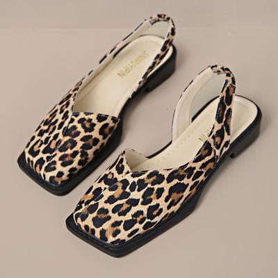 Модные Новые Летние Женские Сандалии 2025 Элегантный Средний Каблук Мюли с Открытым Носком Удобная Офисная Женская Обувь Каблуки с Пряжкой Женщины