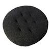 Seat Cushion Round Futon Design Furry Short Plush Surface Extra Thick Chair Floor Cushion Anti-Slip Design Solid Color Chair Cushion