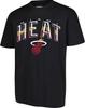 Мужская футболка NBA Miami Heat, Изогнутая Плекси, С коротким рукавом, Маленький размер, Черный