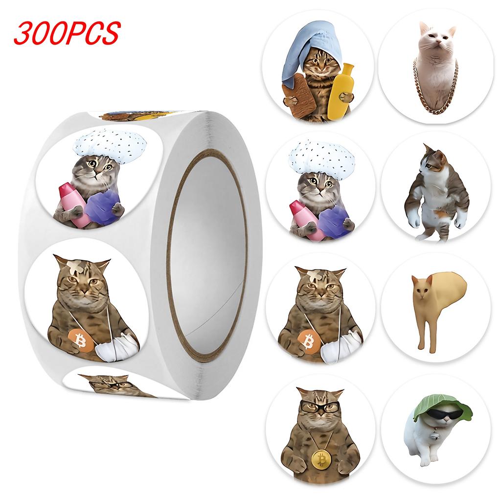 100-500pcs Cartoon Meme Cat Stickers For School Reward Stickers Classroom Decoration Encouragement Sticker For Student Teacher