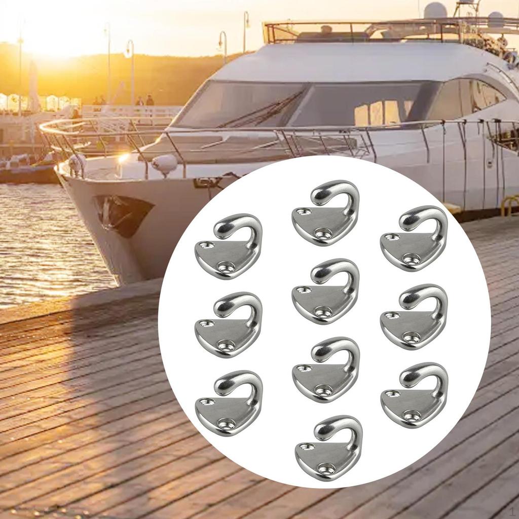 10Pcs Marine Fender Hooks Hanging Ship Hardware Coat Parts Wall Mounted Boat