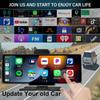 10,26-дюймовый видеорегистратор DVR Car Carplay android auto беспроводной видеорегистратор с двумя объективами BT FM AUX 64G OBD мониторинг парковки