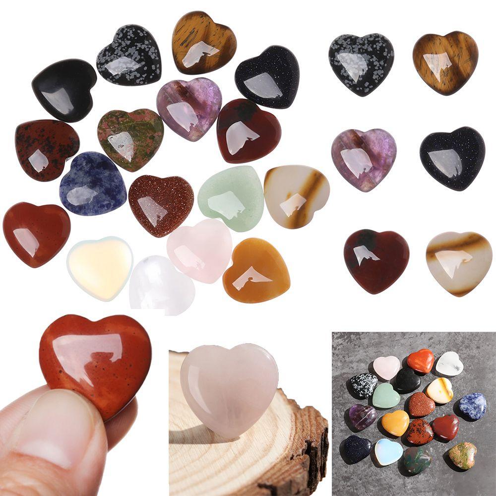 Ювелирные изделия ручной работы из минералов, натуральный кварц, драгоценные камни, кулон в форме сердца, кристалл чакры, лечебный камень