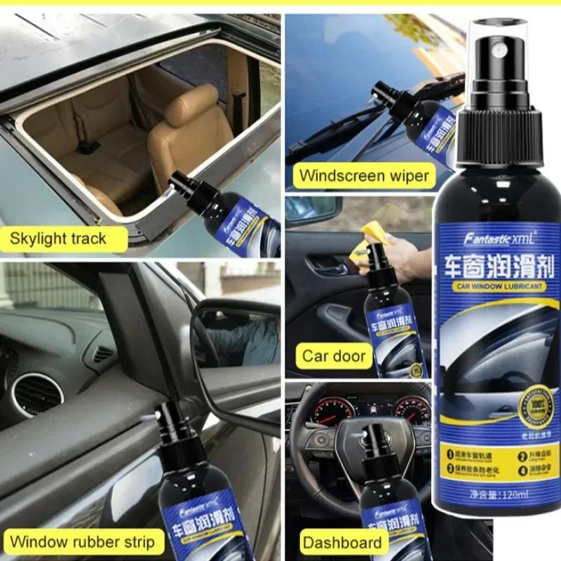 120 мл смазка для окон, резиновая полоска для подъема стекол дверей автомобиля, смягчающее средство для уплотнений ремней, средство для автоматического обслуживания, устраняющее шум, спрей