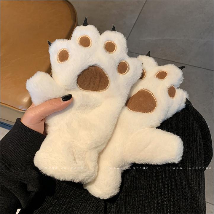 Перчатки Bear для девочек, зимние, теплые, с утолщением из флиса, Bear PAWS, Bear PAWS, для велоспорта, для любителей зимы, с шейным воротником