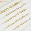 28pcs/set Gold Ring Set Simple Heart Wave Rings for Women Accessories Jewelry