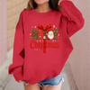 Children's Fashionable Casual Long-sleeved Loose Christmas Print Pullover Sweatshirt