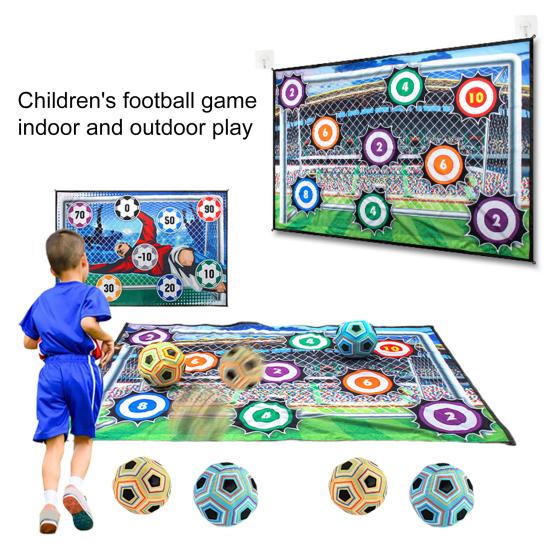 Футбольные игры для детей Футбольный игровой набор для мальчиков Коврик для футбола в помещении с целевыми зонами Тренировочные броски Улучшение навыков Футбольные подарки для детей