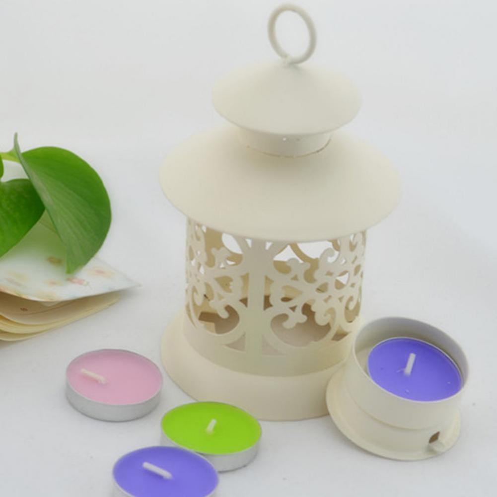 Elegant Hanging Night Light Hollow Candlestick Wrought Iron Home Furnishing Candle Tealight Holder Wedding Room Ornament