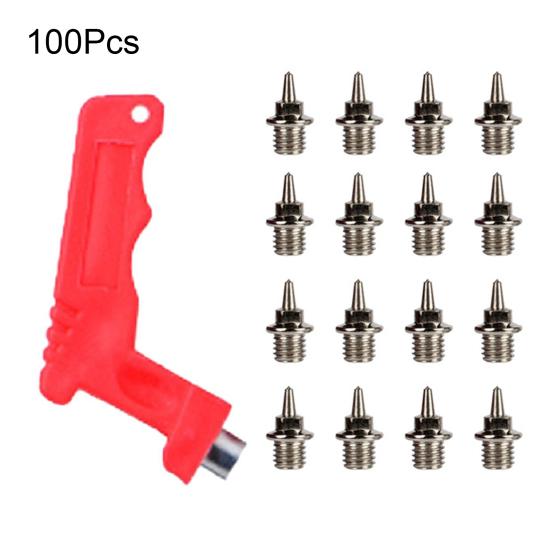 Yousheng 100 шт. шипов для беговых лыж из углеродистой стали, шипы для беговых и кроссовых кроссовок с ключом для шипов для спринтерских видов спорта, кроссовки