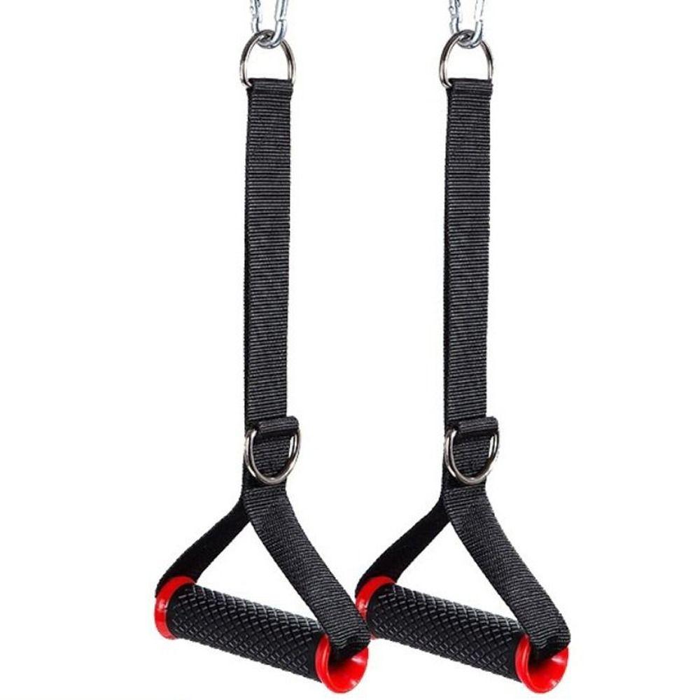 1 пара противоскользящих эспандеров для фитнеса, ручки, нейлоновая лямка, ручка для съемника, тяжелая атлетика