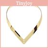 Модное женское металлическое колье-воротник V-образной формы для стильных женщин