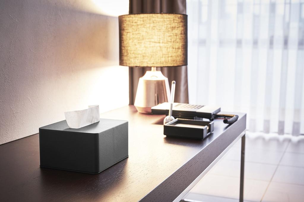 Ямазаки Дзицугё (Ямадзаки) Чехол для салфеток черного цвета: приблизительно. W15.5XD13.5XH7.5см башня 4218