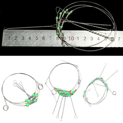 Нержавеющая сталь Противозакручивающийся вертлюг Леска Лидер Морская рыбалка Крючок Стальные оснастки Поводок из проволоки Простой в использовании