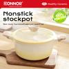 DONNOR Nonstick Die Casting Stock Pot Micro Pressure Soup Pot with Lid 4.7QT Induction Compatible Ceramic Casserole