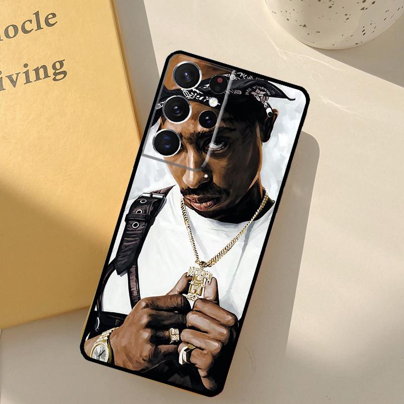 Чехол для телефона рэпера 2pac, певца Tupac, для Samsung Galaxy S25 Ultra S20 S21 S22 S23 S24 S9 S10 Plus S25 FE, защитный корпус