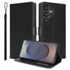 For Samsung Galaxy S23 Ultra/S22 Ultra 5G Case RFID Blocking Flip Leather Phone Cover with Wrist Strap