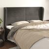 Headboard with Wings Dark Gray 163 x 23 x 118 128 cm Velvet