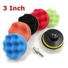 8Pcs/Set Polishing Pad Car Sponge Polishing Pad Kit 3/5/6/7 Inch Sponge Buffing Waxing Pad for Car Polisher Drill Adapter