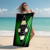 proof beach towel with Borussia Monchengladbach logo pattern - soft,absorbent,quick-drying,machine washable - perfect for swimming,camping,bathing