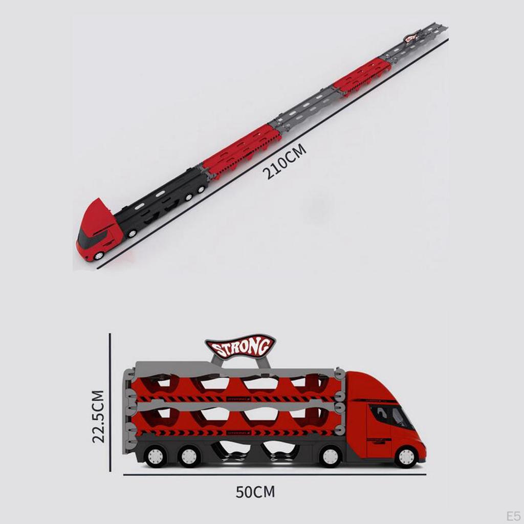 Большой игрушечный набор грузовиков-транспортеров, грузовики, раннее образовательное коллекционирование, складное хранение