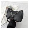 Shoulder Bags Women Underarm Chain Bag PU Candy Colors Zipper Summer Simple Students Daily Casual Handbags