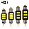 1x светодиодная лампа C5W Canubs 12 В 6 SMD супер яркий белый светодиод C10W гирлянда 31 мм 36 мм 39 мм 41 мм безошибочная лицензионная плата внутреннее освещение