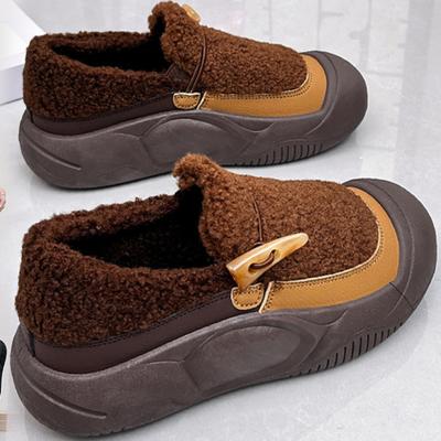 Холодостойкая хлопковая обувь для женщин, носящих зимние сапоги зимой. Новая корейская версия, теплые и нескользящие зимние сапоги на плоской подошве с