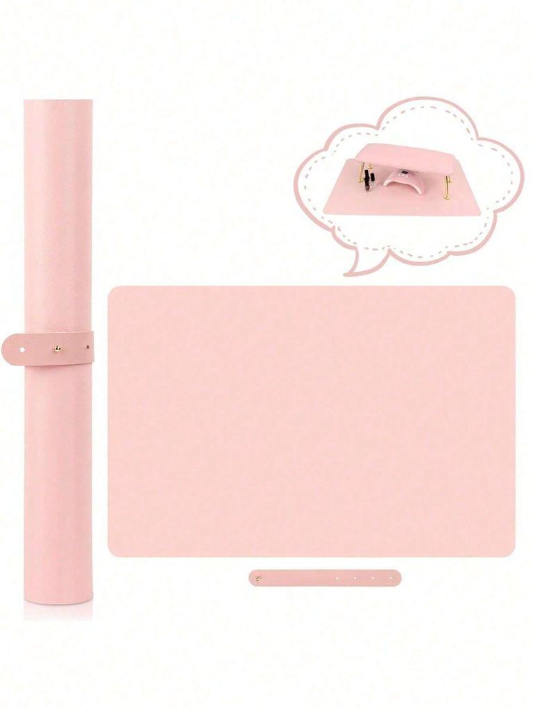 1/2 шт розовый коврик для стола для дизайна ногтей портативный складной коврик для подлокотника из микрофибры кожа мягкий коврик для дизайна ногтей для салона дизайна ногтей