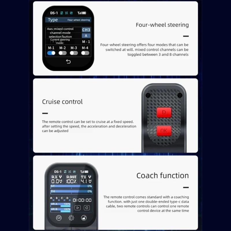 DS800 2.4Ghz 8 Function Wireless Device With F08A Receiver For Miniature Vehicles And Watercrafts