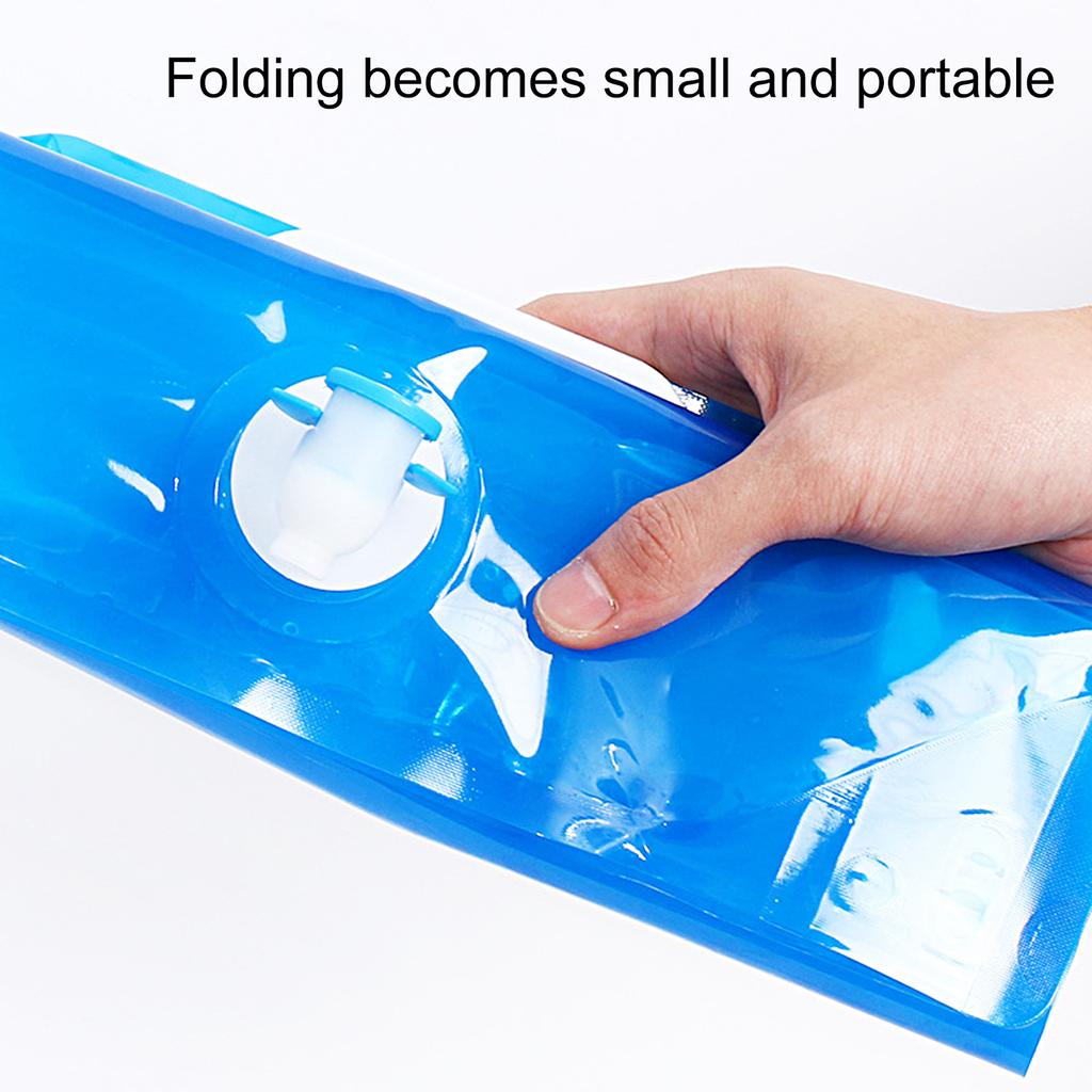 Складной мешок для воды 5 л/10 л, экологически чистый, многоразовый, портативный, стильный, легко наливаемый, складной резервуар для воды, товары для походов