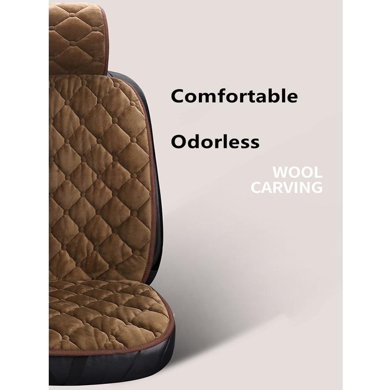 1/2 шт. чехол на сиденье автомобиля спереди и сзади флокированная тканевая подушка Нескользящая автоаксессуары универсальный защитный коврик для сиденья сохраняет тепло зимой