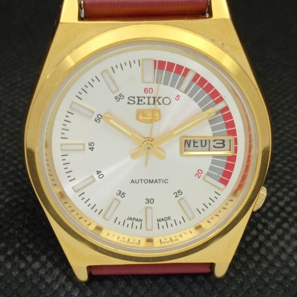 ВОССТАНОВЛЕННЫЕ ВИНТАЖНЫЕ SEIKO 5 AUTO 6309A ЯПОНИЯ МУЖСКИЕ D/D СЕРЕБРЯНЫЕ ЧАСЫ a309509-2