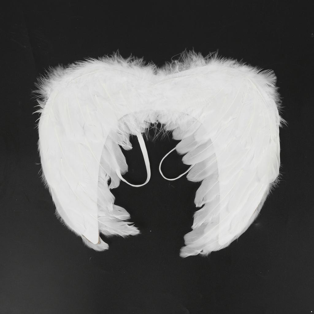 Крылья ангела с перьями для взрослых и детей, Хэллоуин, Рождественская вечеринка, косплей, наряд, реквизит