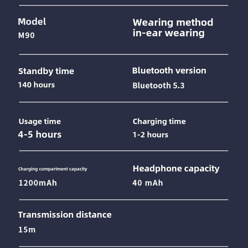 Bluetooth-гарнитура Беспроводная Bluetooth-вкладыш TWS Версия 5.3
