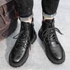 Fashion Luxury Brand Fashion Motorcycle Boots New Arrival Leather Winter Boots Men S Boots 2024 Male Comfortable High Top Walking Shoe