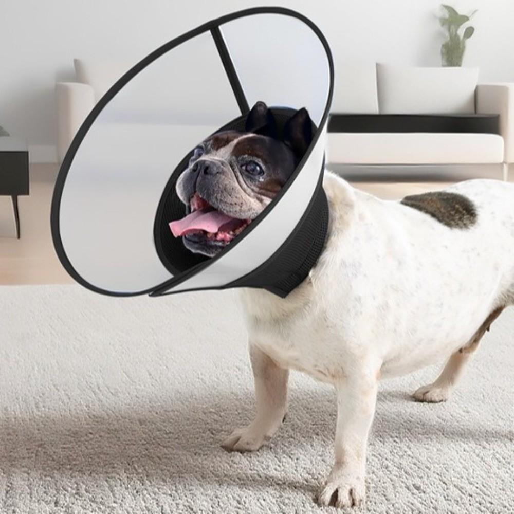 Breathable Dog Elizabethan Collar Adjustable Recovery Collar Protective Collar  Wound Recovery