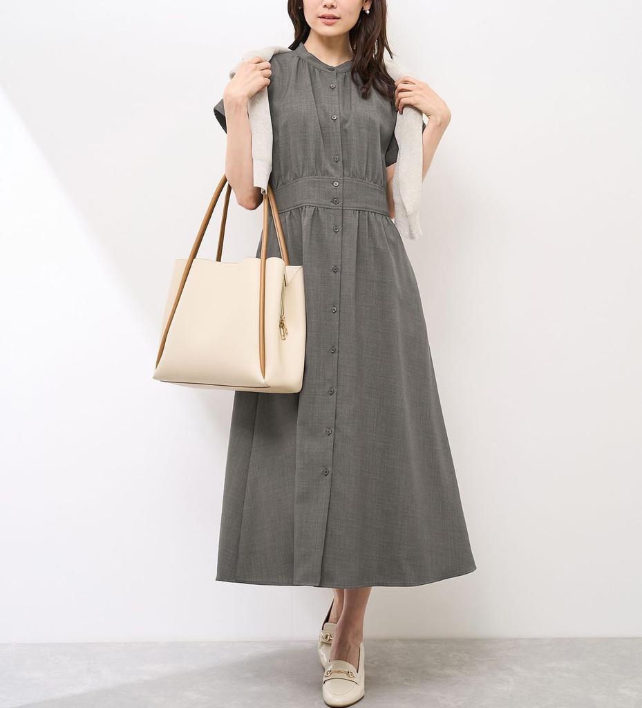 ROPE PICNIC Французское платье с рукавами долман, угольное, женское, GDE15110, (06)