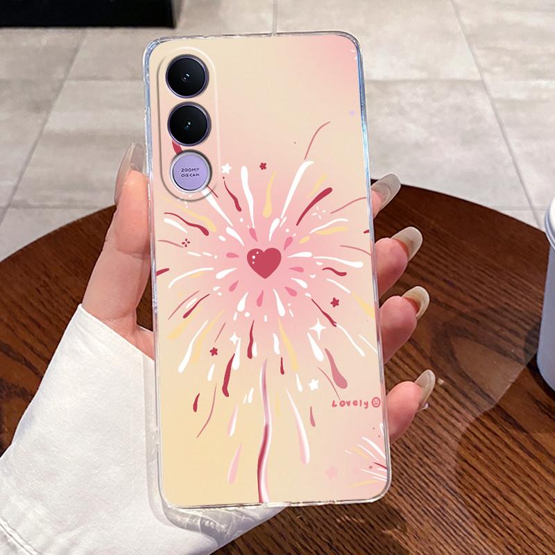 Casing For Vivo V70 FE Case V2550 Aesthetic Fashion Cute Cat Cartoon Soft Silicone Back Cover Transparent TPU Phone Case Bumper