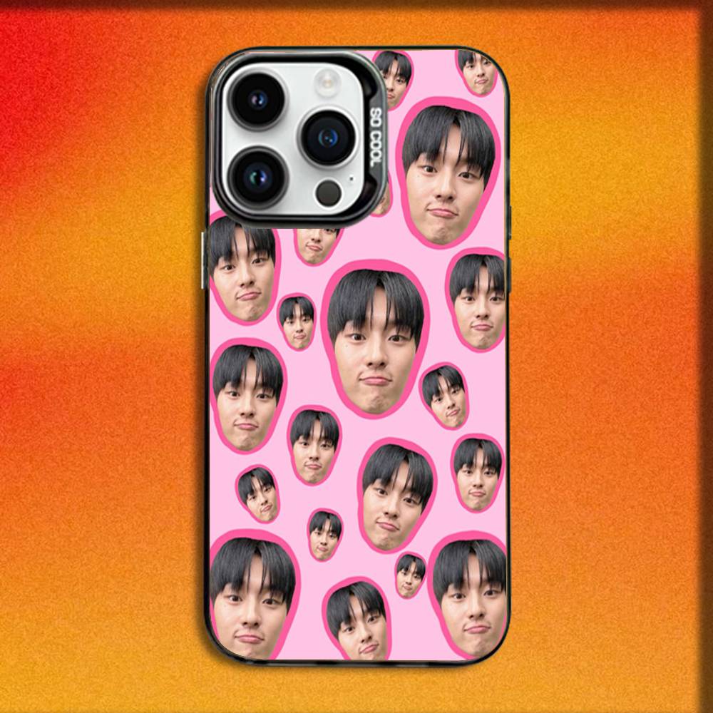 Чехол для телефона с изображением актера Чхве Хён Ука для iPhone 16, 15, 14, 13, 12, 11, Mini, Pro, E, MAX Черный Конфетный Матовый Ударопрочный Чехол